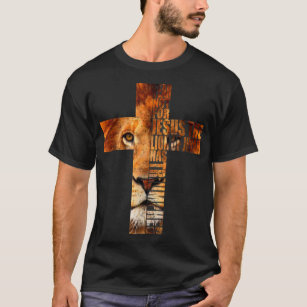 Christian Religious Jesus The Lion Of Judah Cross T-Shirt