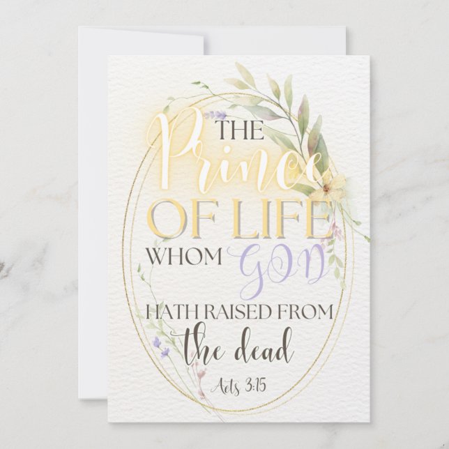 Christian Religious, Scripture Easter Card (Front)