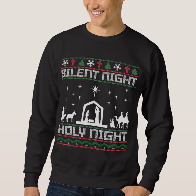 Christian Religious Ugly Christmas Sweater Top (Front)