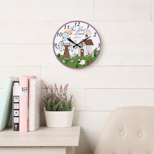 Christian religious wall clock (Reading Room)