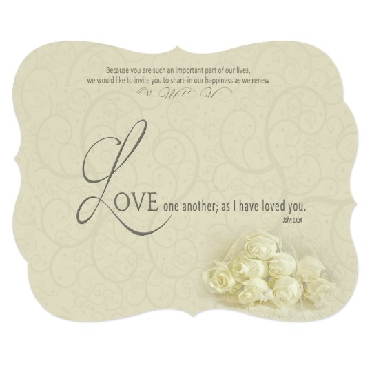 Christian Renewing Wedding Vows Invitation -Roses