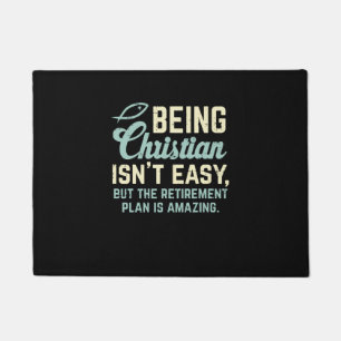 Christian Retirement Plan God Jesus Faith Religiou Doormat