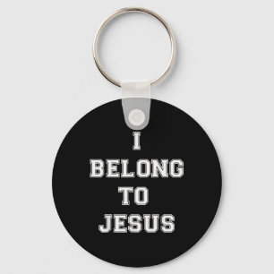 Christian Retro Quote I Belong To Jesus Funny Basi Keychain