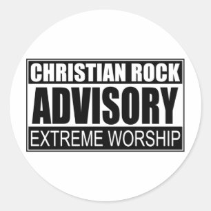Christian Rock Advisory... Classic Round Sticker