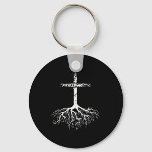 Christian Root your Faith in Jesus Christ Root Tre Keychain