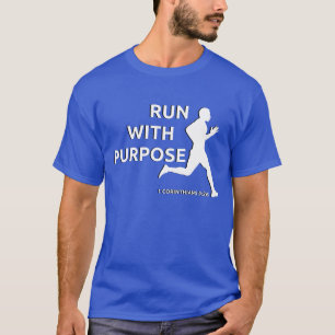 Christian Run with Purpose Modern Inspirational T- T-Shirt