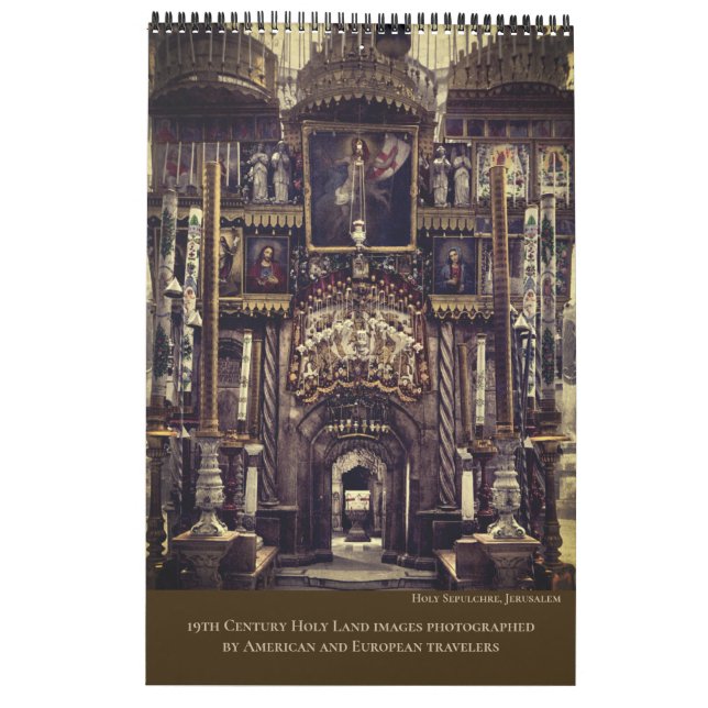 Christian Sacred Sites Bible Calendar (Back)