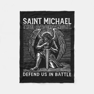 Christian Saint Michael Catholic Saint Defend Us I Fleece Blanket