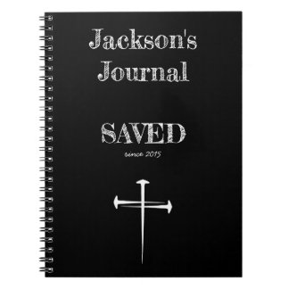Christian SAVED Journal with 3 Nail Cross