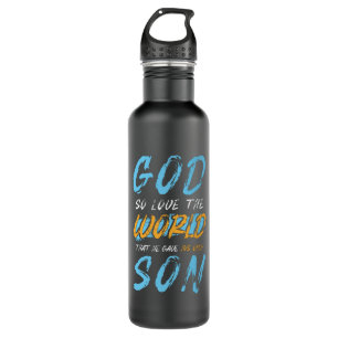 Christian Saying God Loves The World 710 Ml Water Bottle