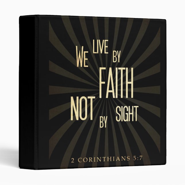 Christian Scriptural Bible 2 Corinthians 5:7 Binder (Front/Spine)