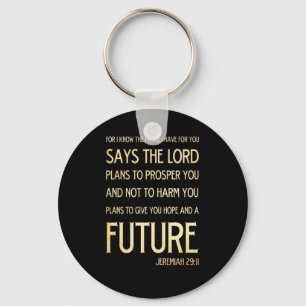 Christian Scriptural Bible Verse - Jeremiah 29:11 Keychain