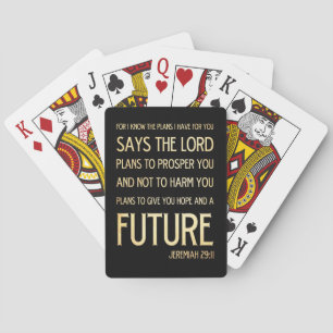 Christian Scriptural Bible Verse - Jeremiah 29:11 Playing Cards