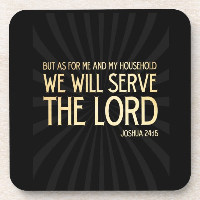 Christian Scriptural Bible Verse - Joshua 24:15 Coaster (Front)