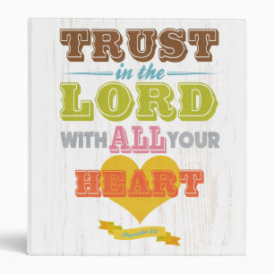 Christian Scriptural Bible Verse - Proverbs 3:5 Binder