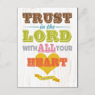 Christian Scriptural Bible Verse - Proverbs 3:5 Postcard