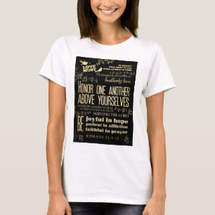 Christian Scriptural Bible Verse - Romans 12:9-12 T-Shirt