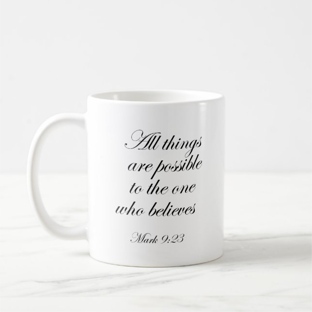 Christian Scripture All Things Are Possible Coffee Mug (Left)