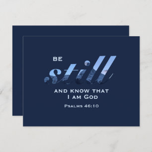 Christian Scripture Be Still Blue Mountain Custom Card