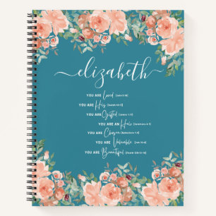 Christian Scripture Bible Verse Spiral Notebook
