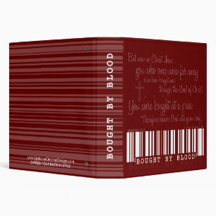 Christian Scripture binder:  Bought by blood Binder