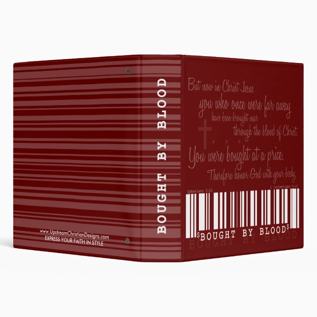 Christian Scripture binder:  Bought by blood Binder (Background)