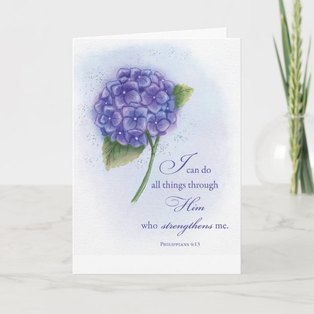 Christian Scripture Encouragement in Struggles Card (Front)