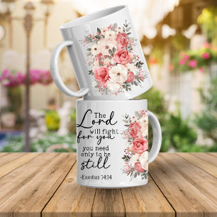 Christian Scripture Floral Mug