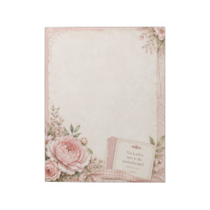 Christian Scripture Floral Notepad
