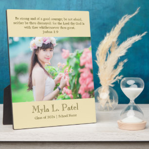 Christian Scripture Graduation 8x10 Photo Desktop  Plaque