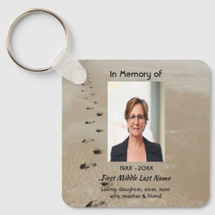 Christian Scripture Keepsake Footprints in Sand Keychain