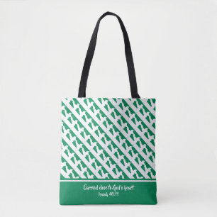 Christian Scripture NIGERIA FLAG Isaiah Tote Bag