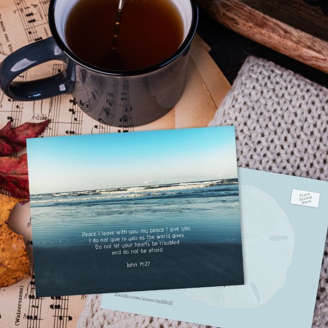 Christian Scripture Peace Ocean Postcard (Creator Uploaded)