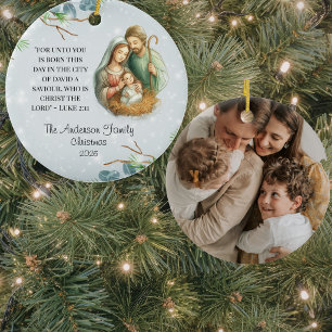 : Christian Scripture Photo Ceramic Ornament