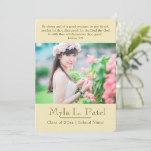 Christian Scripture Photo Graduation Announcement/ Invitation