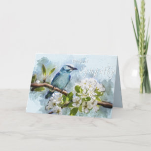 Christian Scripture Sympathy Card Blue Bird