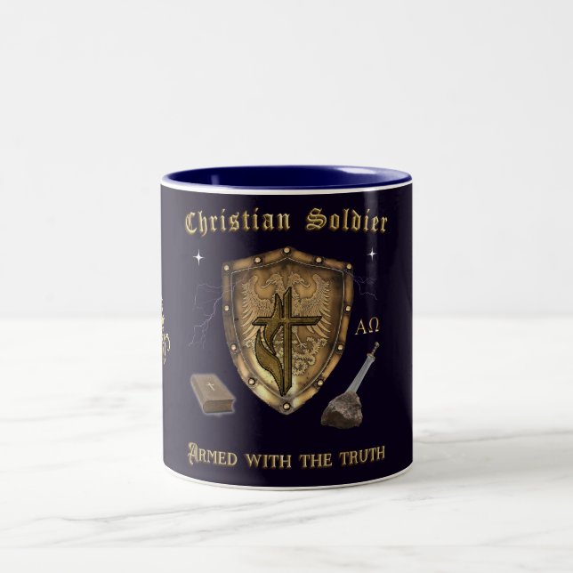 Christian Scripture Two-Tone Coffee Mug (Center)