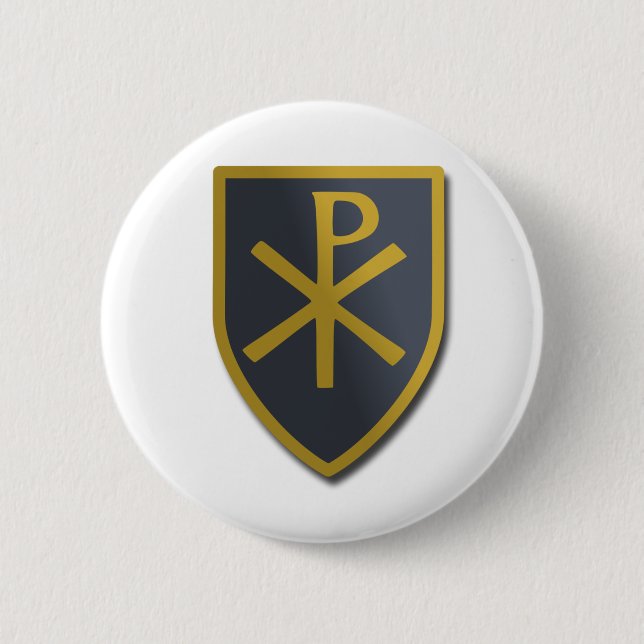 Christian Shield 2 Inch Round Button (Front)