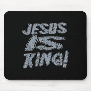 Christian Shirts For Men Jesus Is King God Faith Mouse Pad
