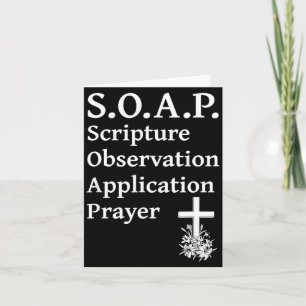 Christian Soap Scripture Observation Application P Card