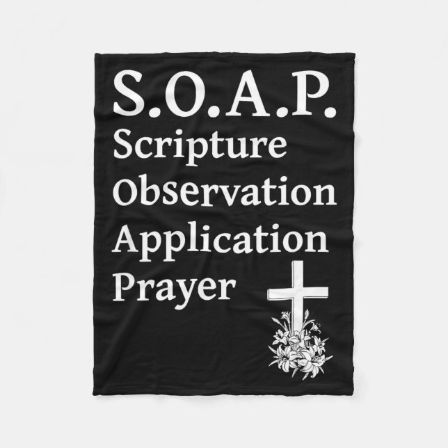 Christian Soap Scripture Observation Application P Fleece Blanket (Front)