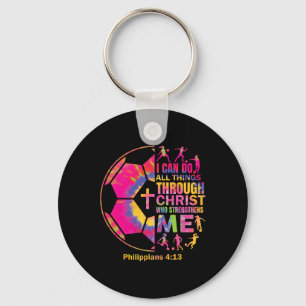 Christian Soccer T Shirt Girls Teen Kids Christ Re Keychain