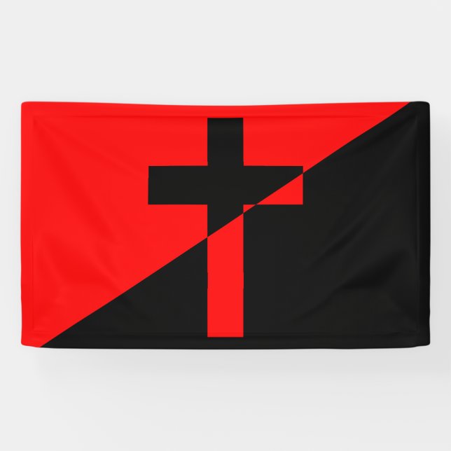 Christian Socialism & Anarchism (Liberation) Flag Banner (Horizontal)