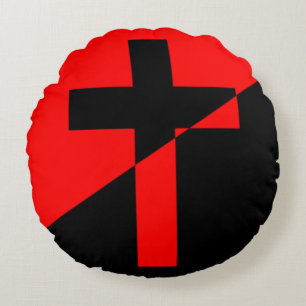Christian Socialism & Anarchism (Liberation) Flag Round Pillow
