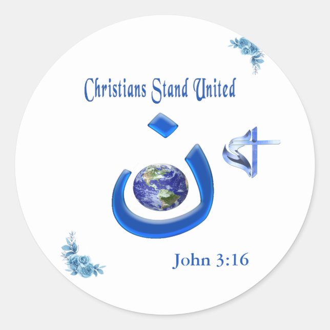 Christian Solidarity Classic Round Sticker (Front)