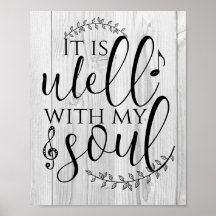 Christian Song It Is Well With My Soul Typography
