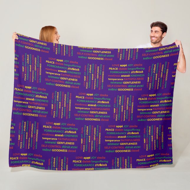 Christian SPIRITUAL GIFTS of the SPIRIT Bible  Fleece Blanket (In Situ)