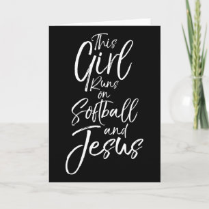 Christian Sport Gift This Girl Runs On Softll And Card