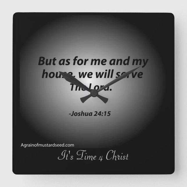 Christian Square Wall Clock (Front)