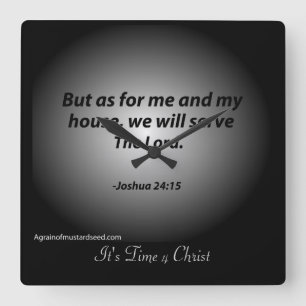 Christian Square Wall Clock